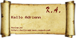 Kello Adrienn névjegykártya